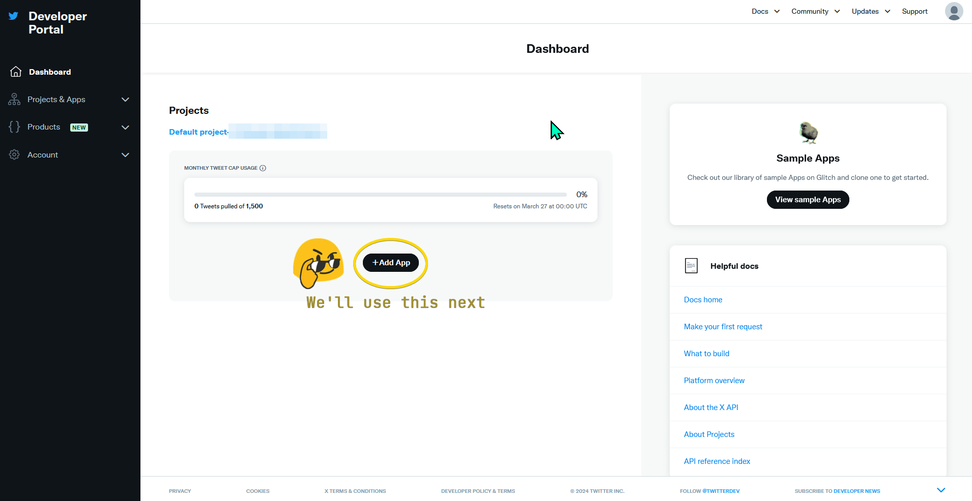 Twitter Developer Dashboard