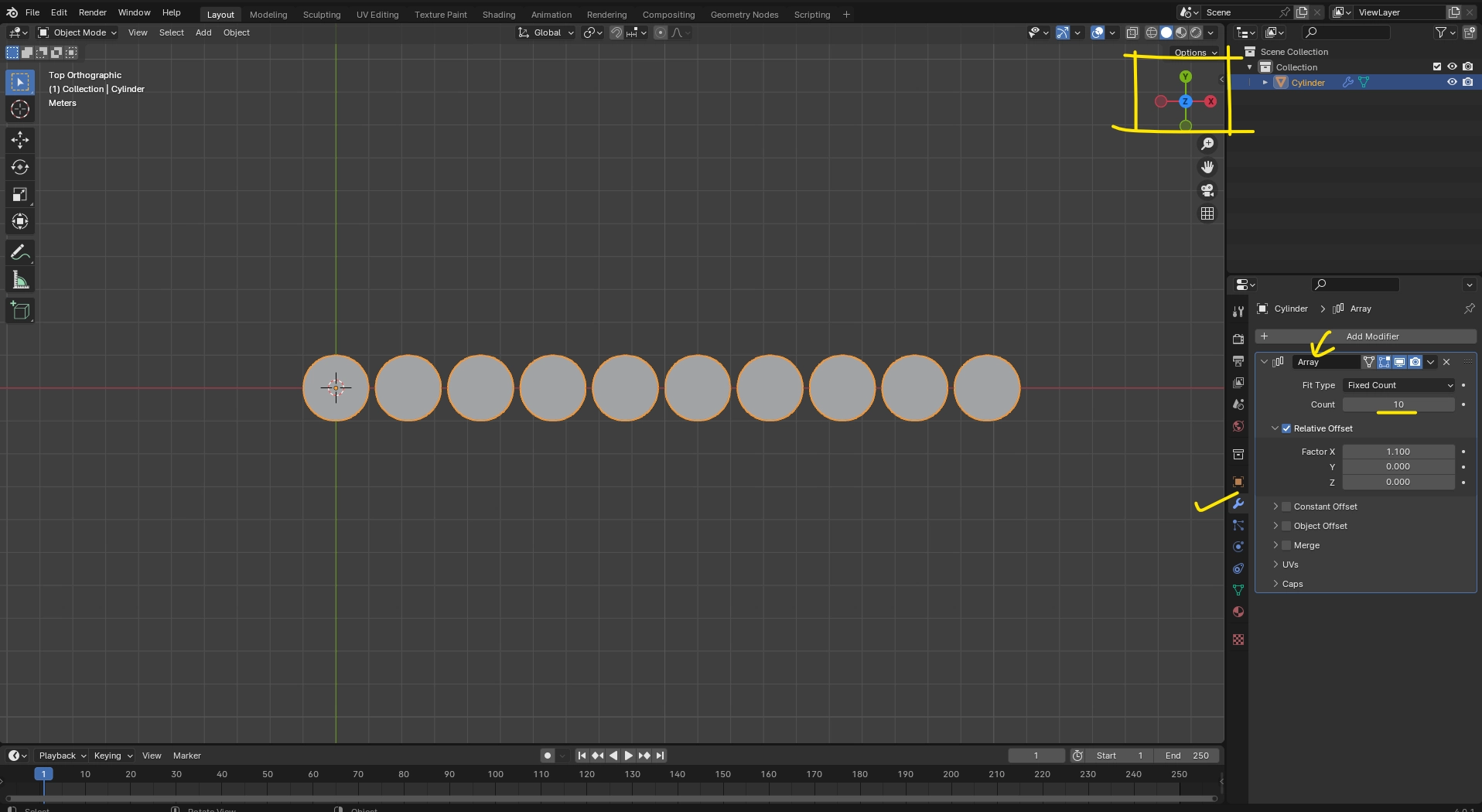 Step 2.1: Array Modifier